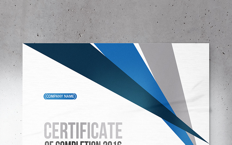 Portret mode with triangles Certificate Template
