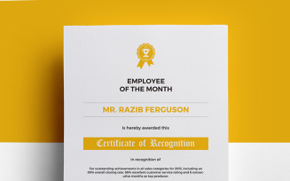 Recognition Design Certificate Template