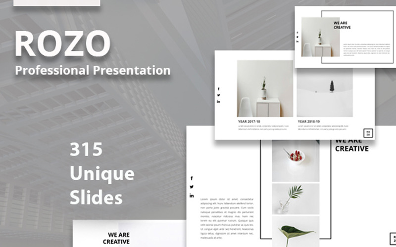 Rozo Minimal PowerPoint template PowerPoint Template