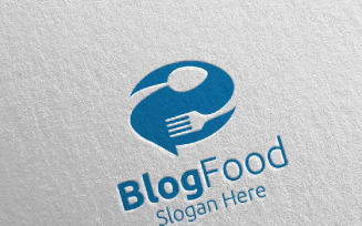 Blog Healthy Food for Restaurant or Cafe 10 Logo Template