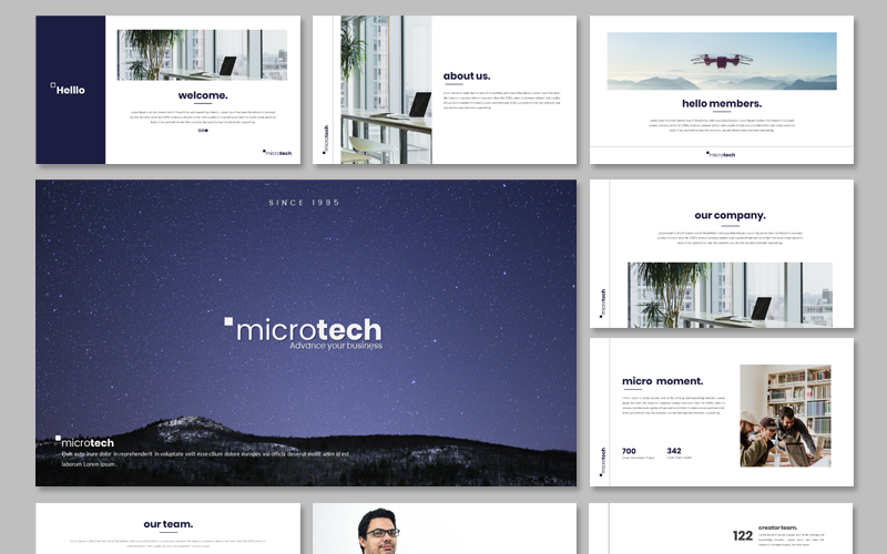 Microtech - Business PowerPoint template PowerPoint Template