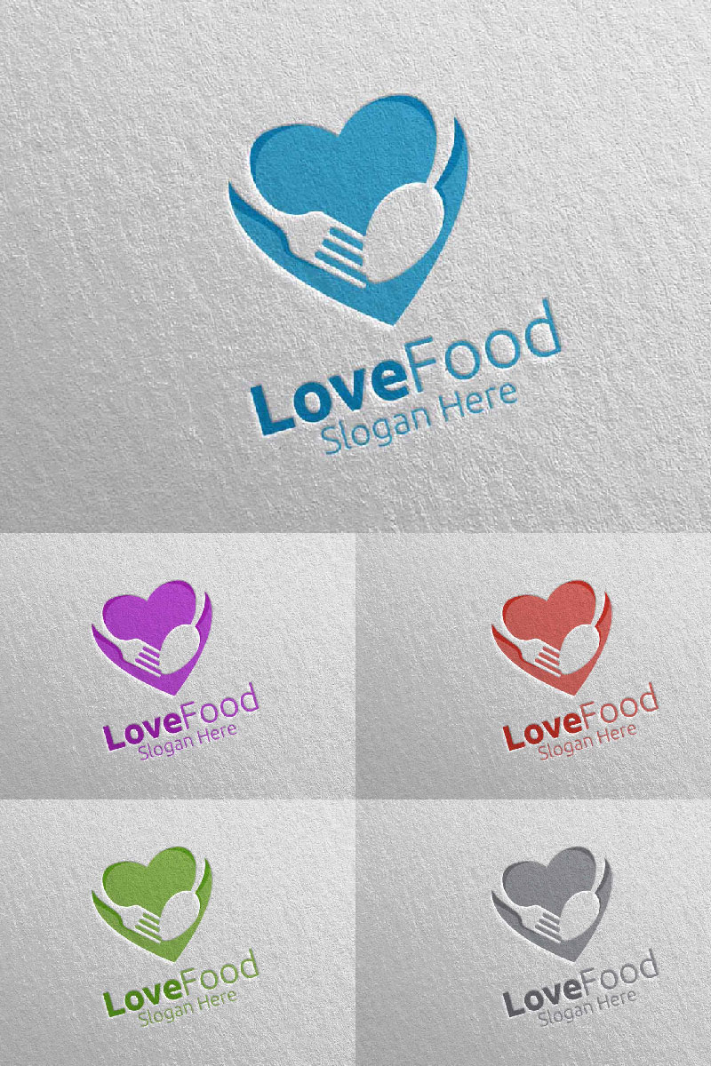 Template di Loghi #95188 "Love Healthy Food for Restaurant or Cafe 11"