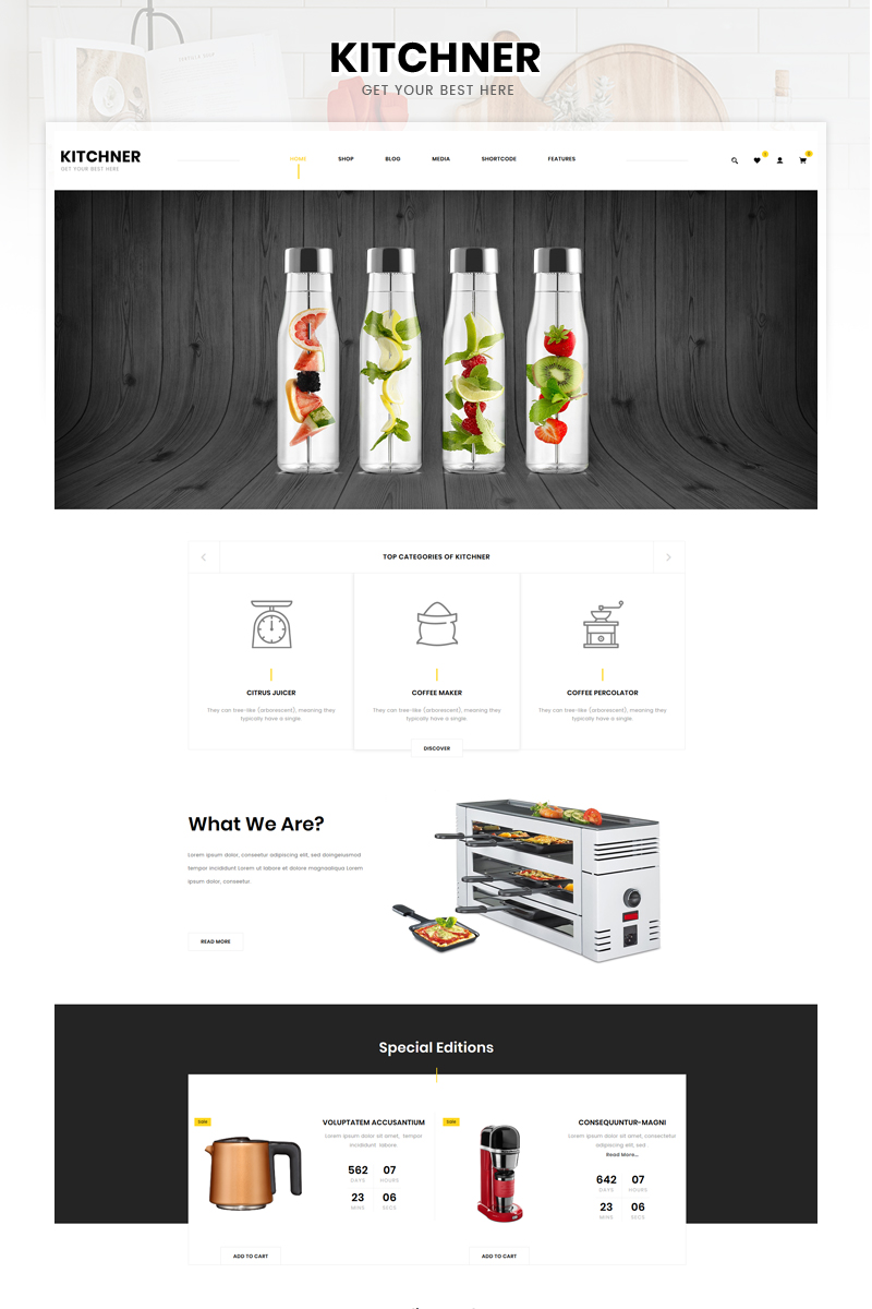 WooCommerce Theme namens "Kitchner - Kitchen Store" #95164