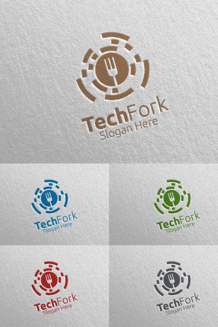 Template #95235 Logo Fork Webdesign Template - Logo template Preview
