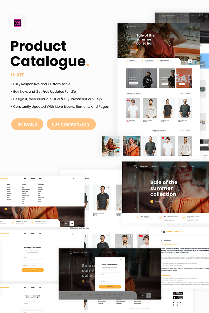 E-commerce catalogue UI Kit