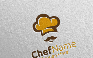 Chef Food for Restaurant or Cafe 22 Logo Template