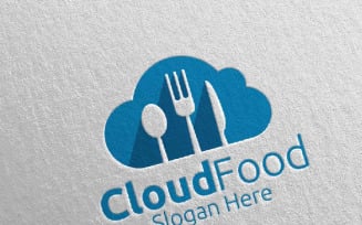 Cloud Food Restaurant or Cafe 15 Logo Template