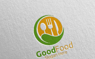 Healthy Food for Restaurant or Cafe 21 Logo Template