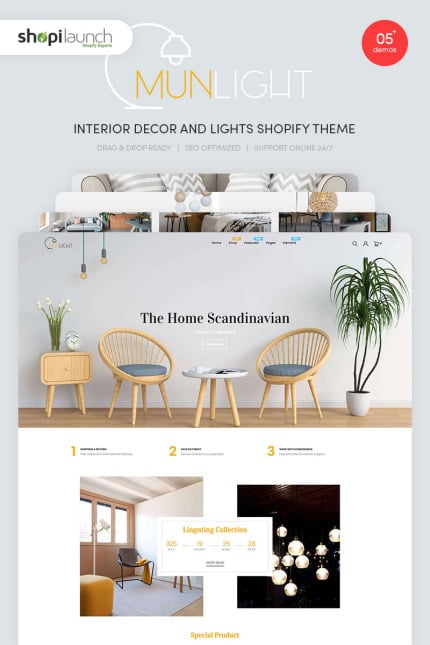 Template #95401 Interior Lighting Webdesign Template - Logo template Preview