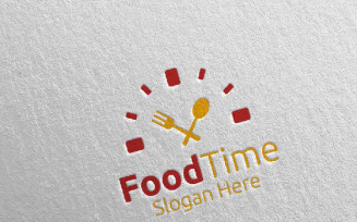 Food Time for Restaurant or Cafe 63 Logo Template