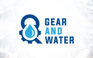 Gear And Water - Plumbing Logo Design