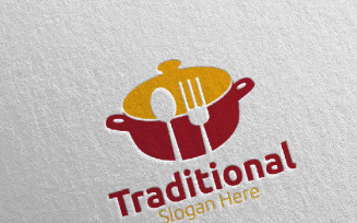 Traditional Food for Restaurant or Cafe 33 Logo Template