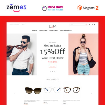 Sunglasses Eyeglasses Magento Themes 95507