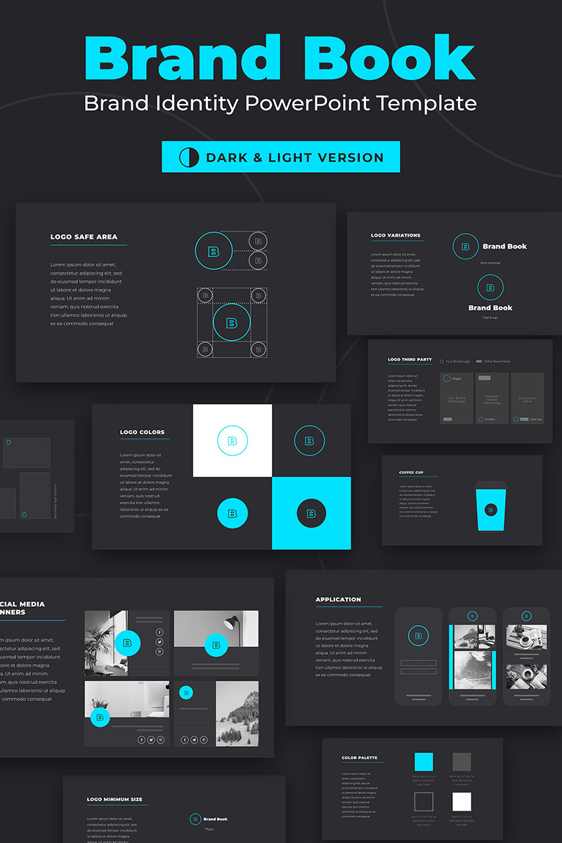PowerPoint šablona "BrandBook Brand Identity" #95509 - screenshot