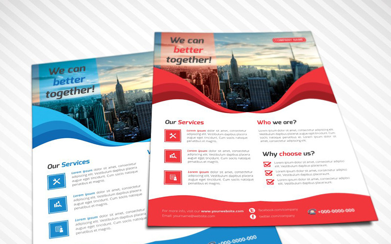 Wavy Modern Flyer - Corporate Identity Template