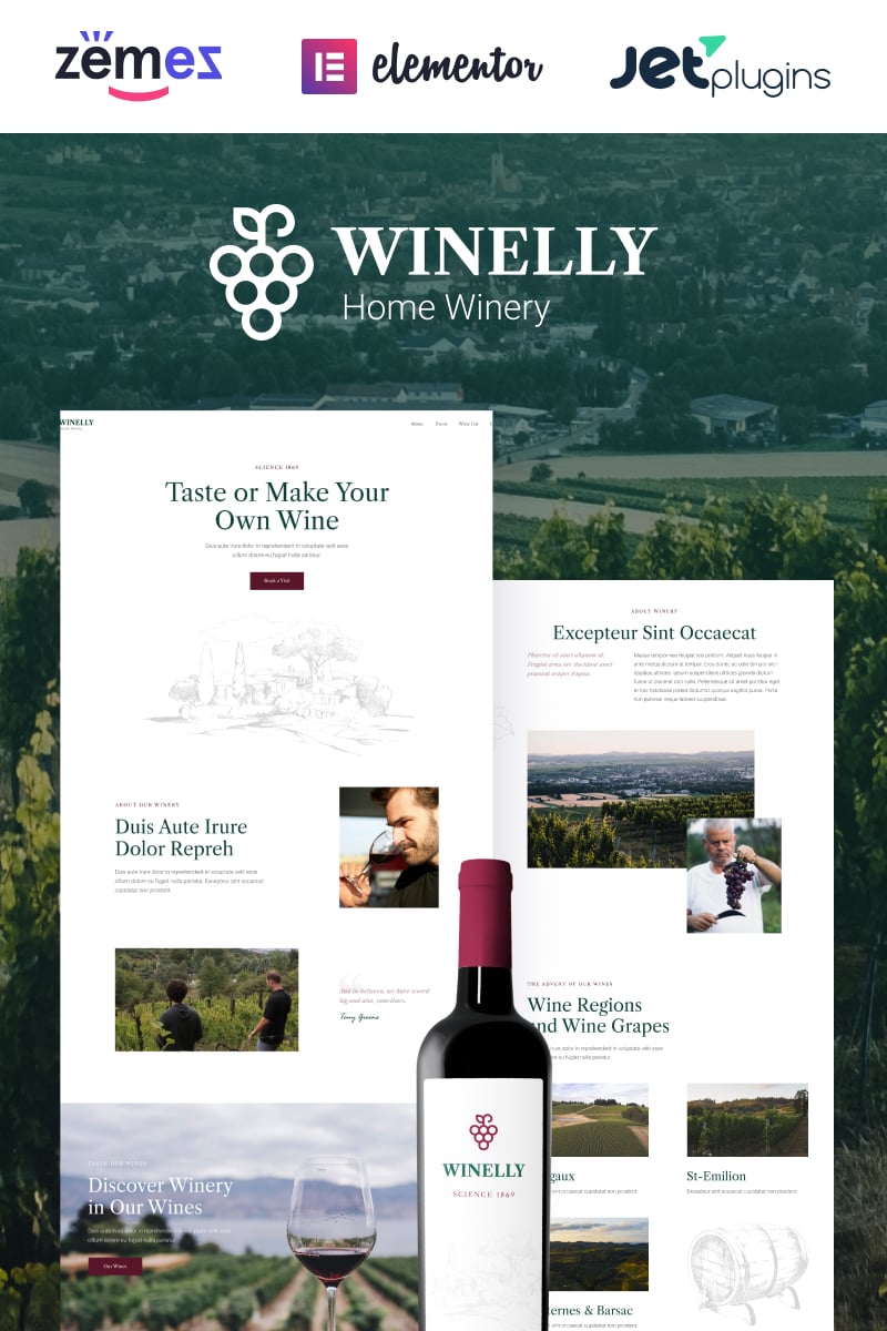Winelly - Wine Tasting Theme with Elementor WordPress Theme