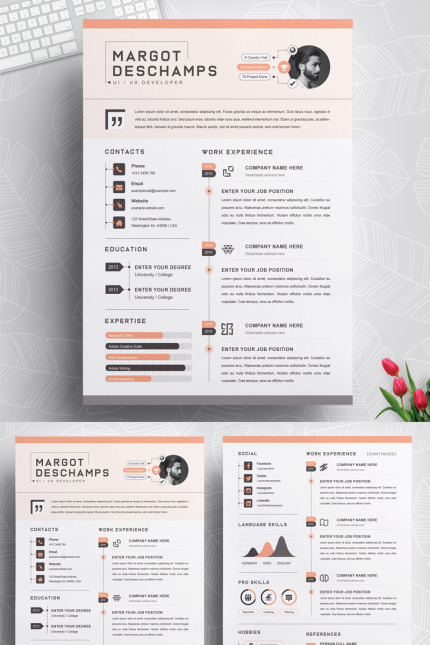 Template #95622 Page Resume Webdesign Template - Logo template Preview