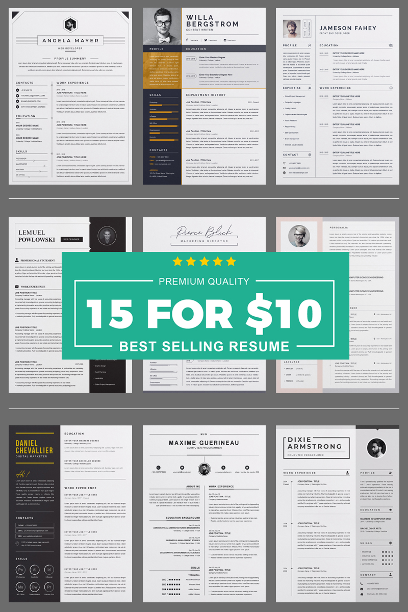 Bundle Resume Template - screenshot