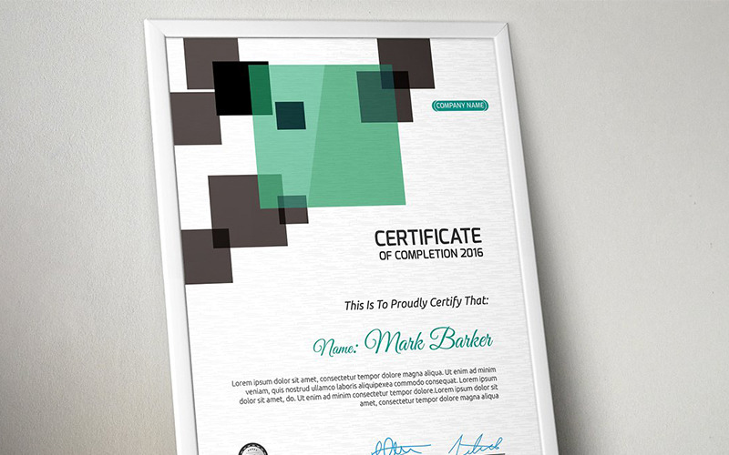Cubic Modern Certificate Template