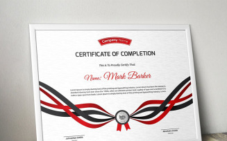 Wavy Intertwined Stripes Certificate Template