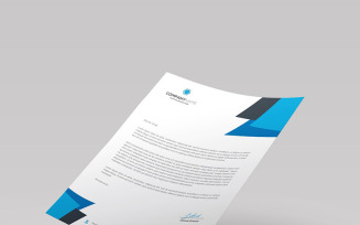 Letterhead with Rectangular Elements - Corporate Identity Template