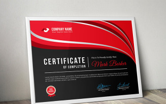 Wavy Dark Certificate Template