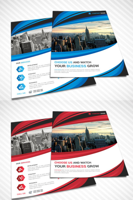 Template #95818 Blue Flyer Webdesign Template - Logo template Preview