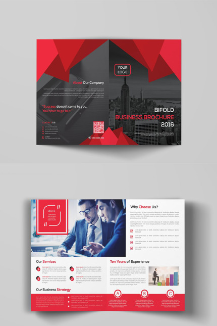 Template #95823 Agency Bi-fold Webdesign Template - Logo template Preview