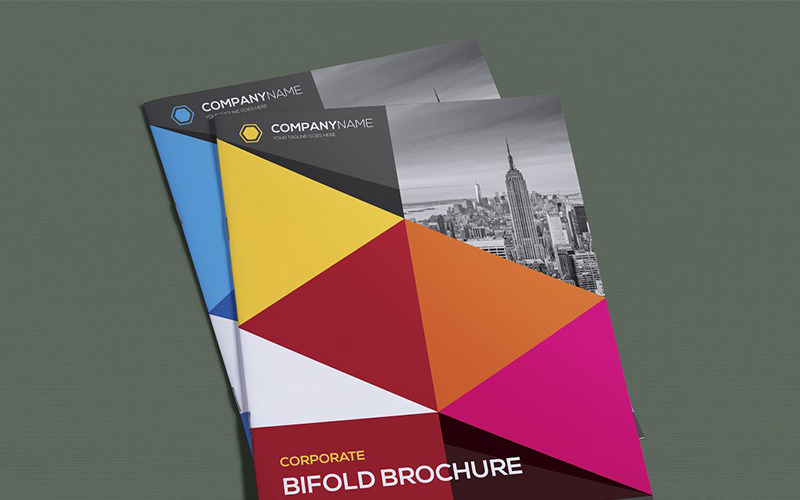 Geometric Bifolf Brochure - Corporate Identity Template