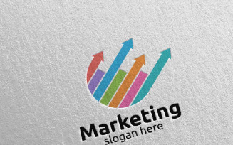 Marketing Financial Advisor Design Icon 3 Logo Template