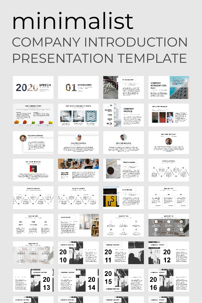 Minimalist Presentation PowerPoint template