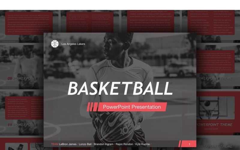 Basketball PowerPoint template PowerPoint Template