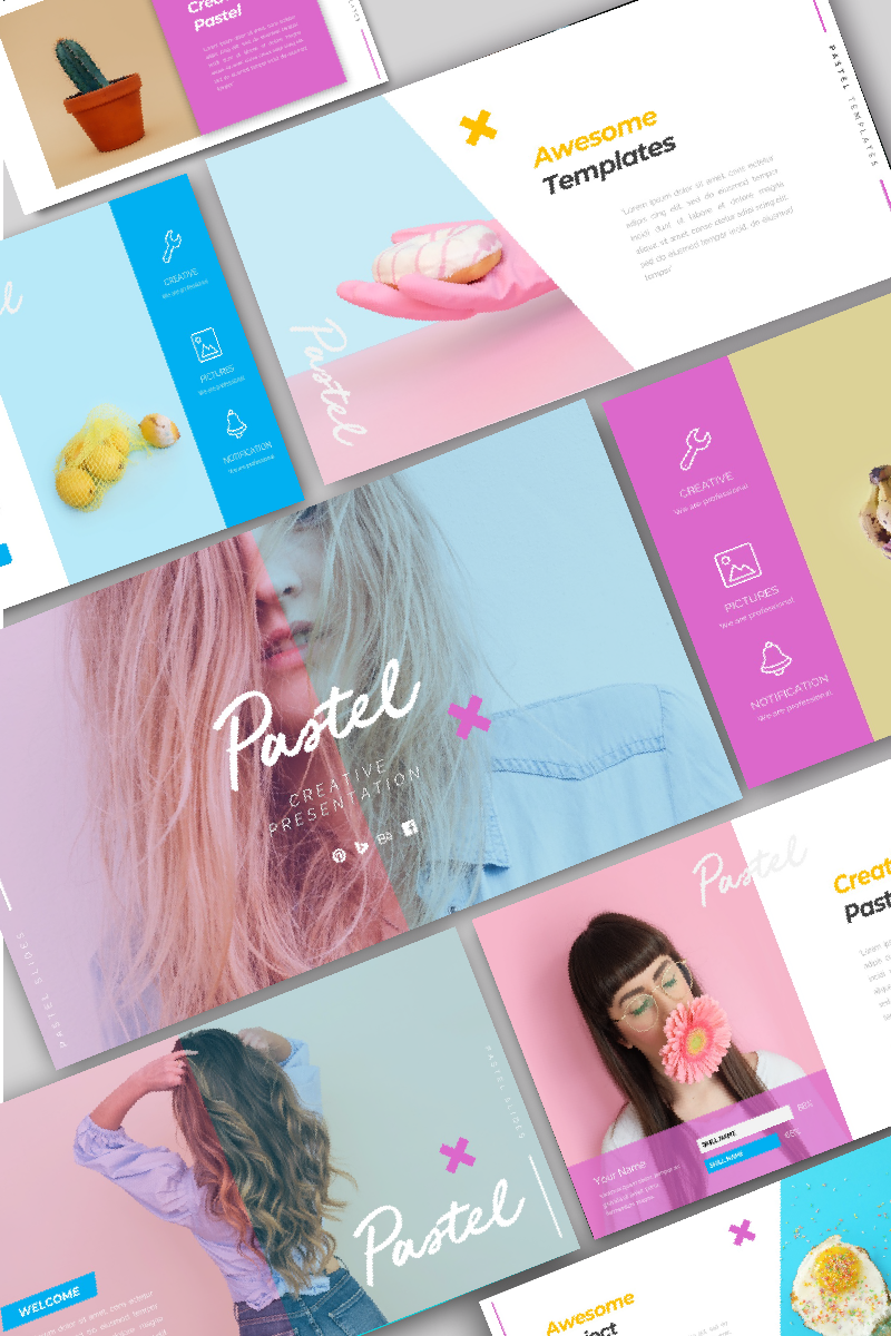 "Pastel Creative" - адаптивний PowerPoint шаблон №95976 - скріншот
