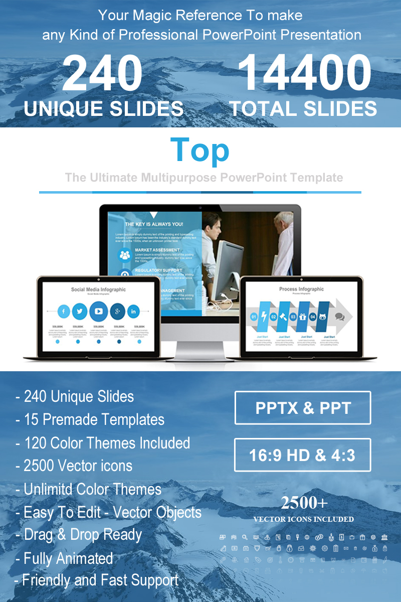 Top - Ultimate Multipurpose PowerPoint Template - screenshot