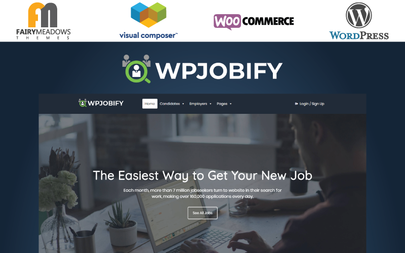 "WPJobify - Job Board" Responsive WordPress thema №95953