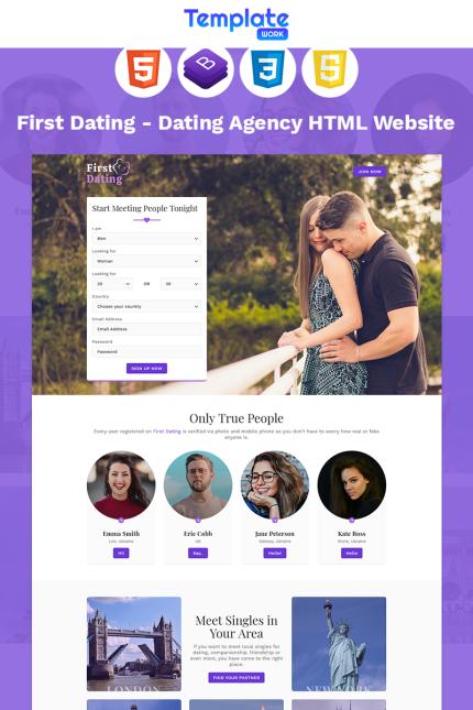 Template #96094 First Dating Webdesign Template - Logo template Preview