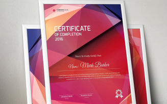 Abstract Colorful Certificate Template