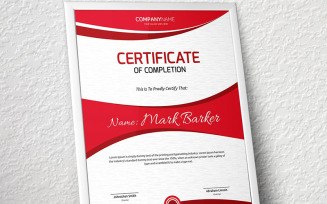 Clean Curvy Certificate Template