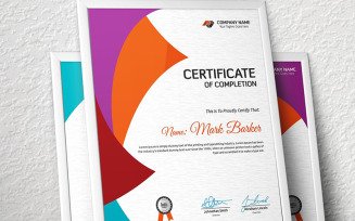 Colorful Certificate Template