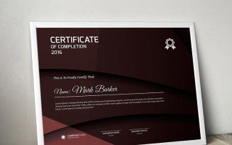 Curvy Background Certificate Template