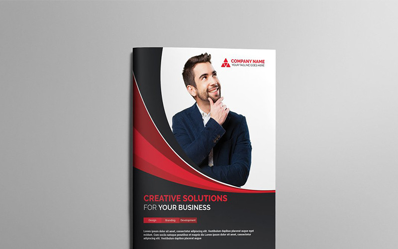 Curvy Bifold Brochure - Corporate Identity Template