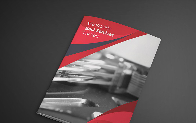 Curvy Bifold Brochure - Corporate Identity Template