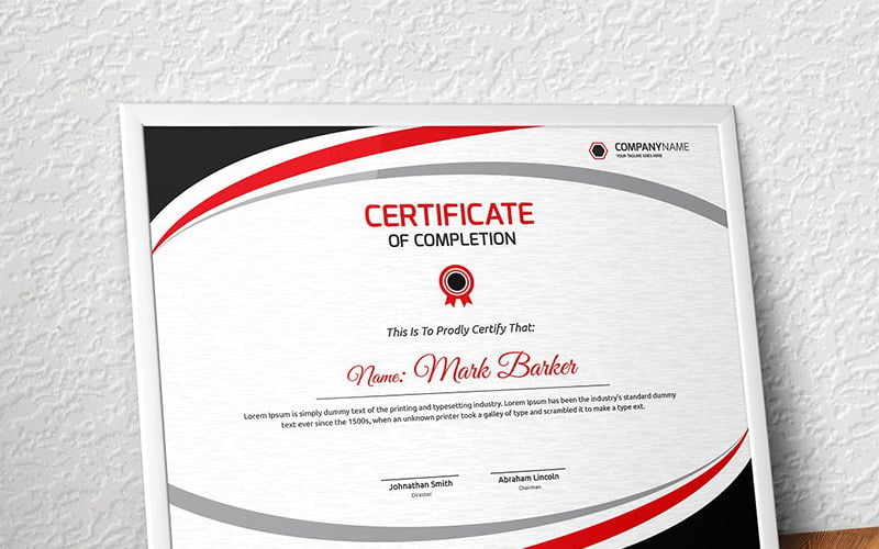Curvy Clean Certificate Template