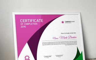 Curvy Multicolor Certificate Template