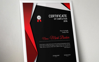 Geometric Dark Certificate Template