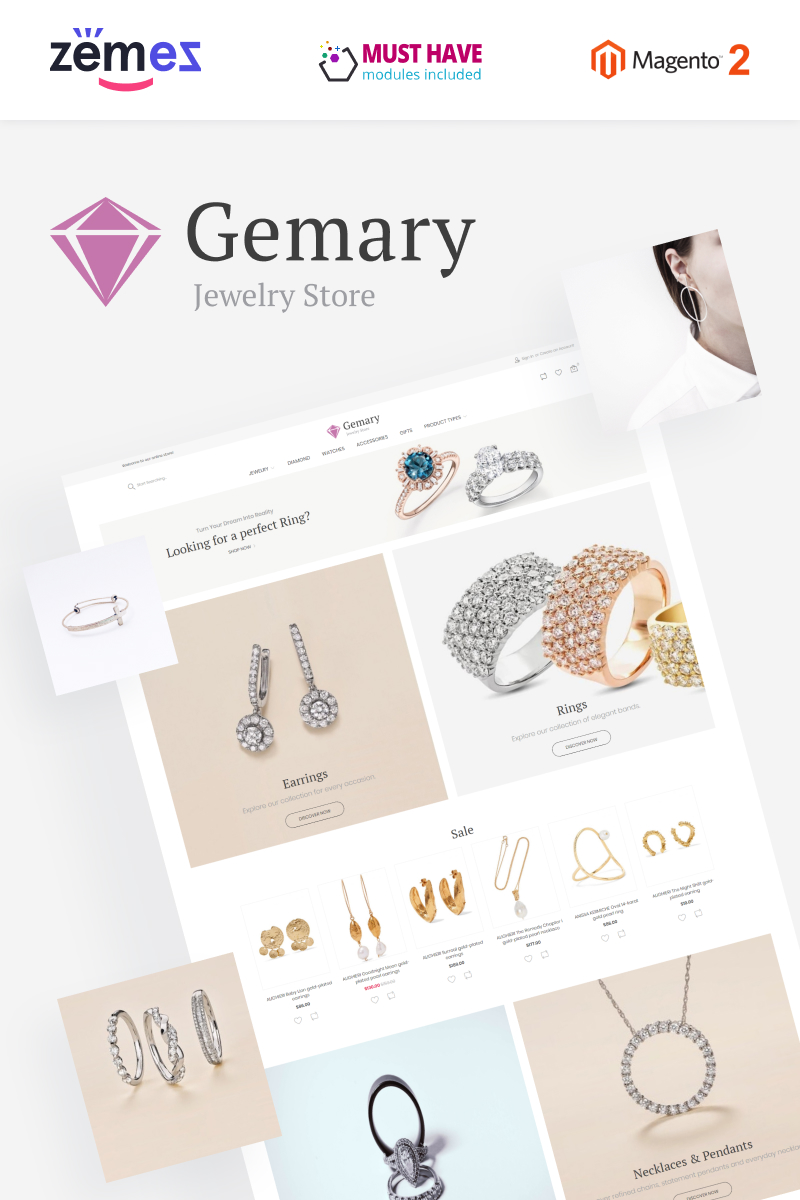 Responsivt Gemany - Jewel Store Template Magento-tema #96048