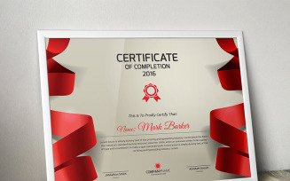 Ribbons Certificate Template