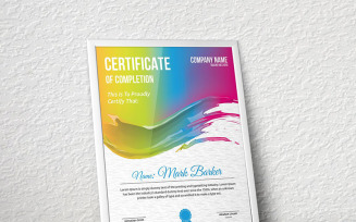 Watercolor Gradient Certificate Template