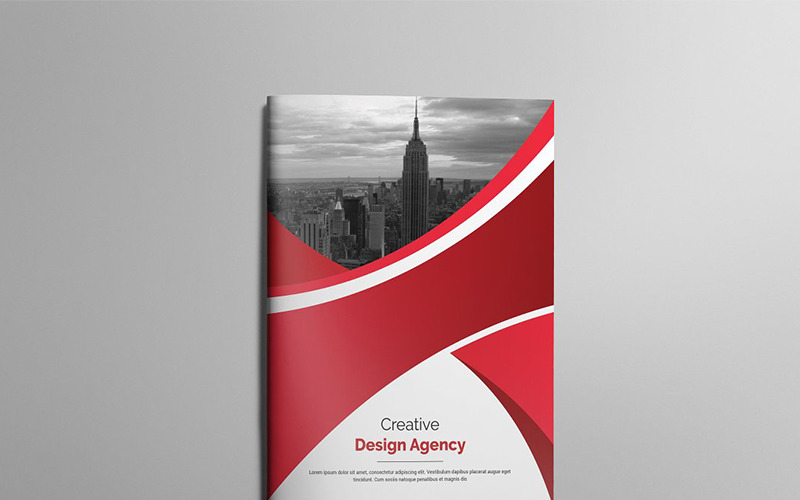 Curvy Bifold Brochure Certificate Template