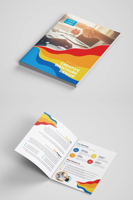 Template #96213 Agency Bi-fold Webdesign Template - Logo template Preview